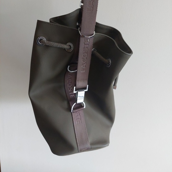 Lacoste Large Bucket Crossbody Bag Gray Woman’s Retired Bag Read - Picture 1 of 16